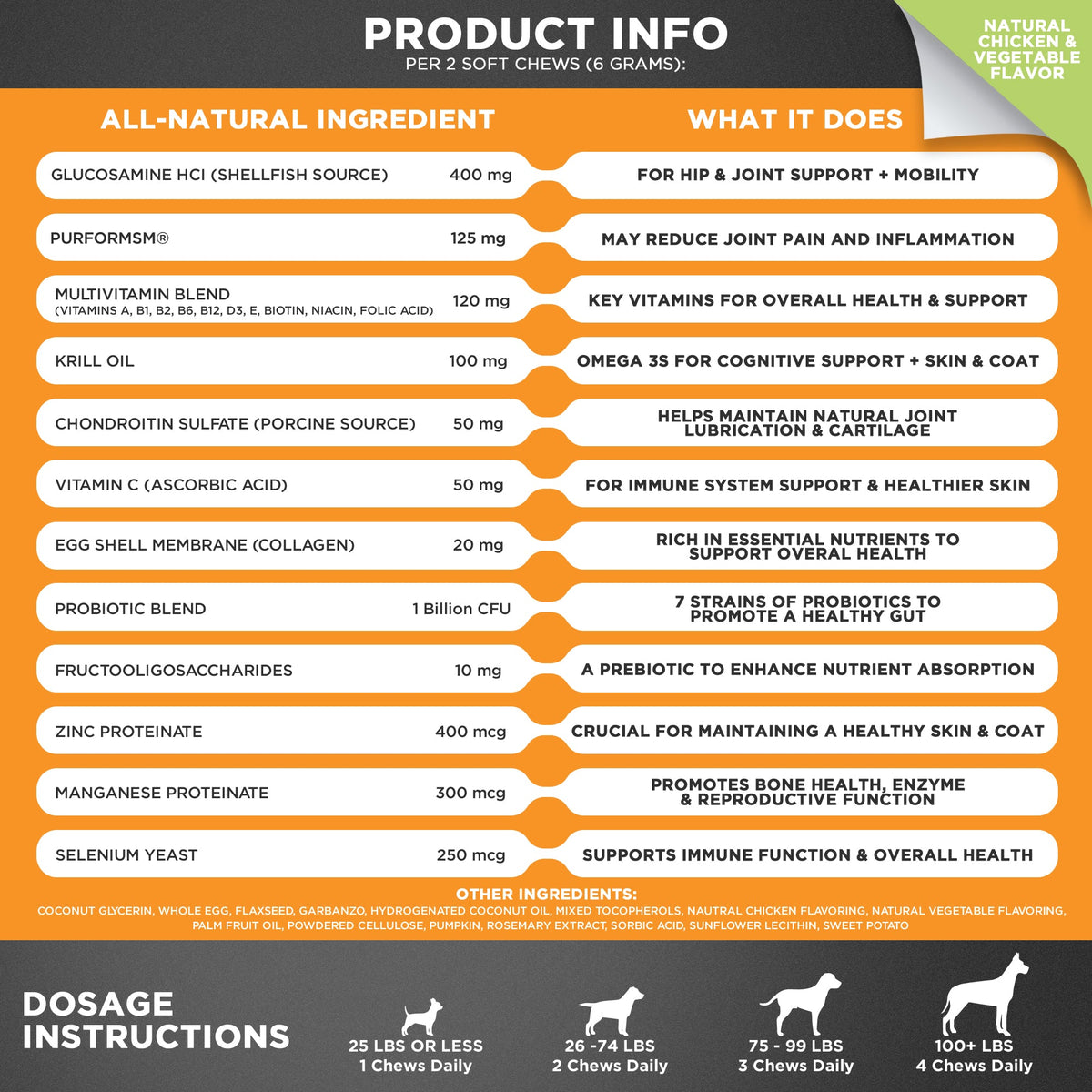 10 in 1 Multivitamin Chews for Dogs (Chicken Flavor)